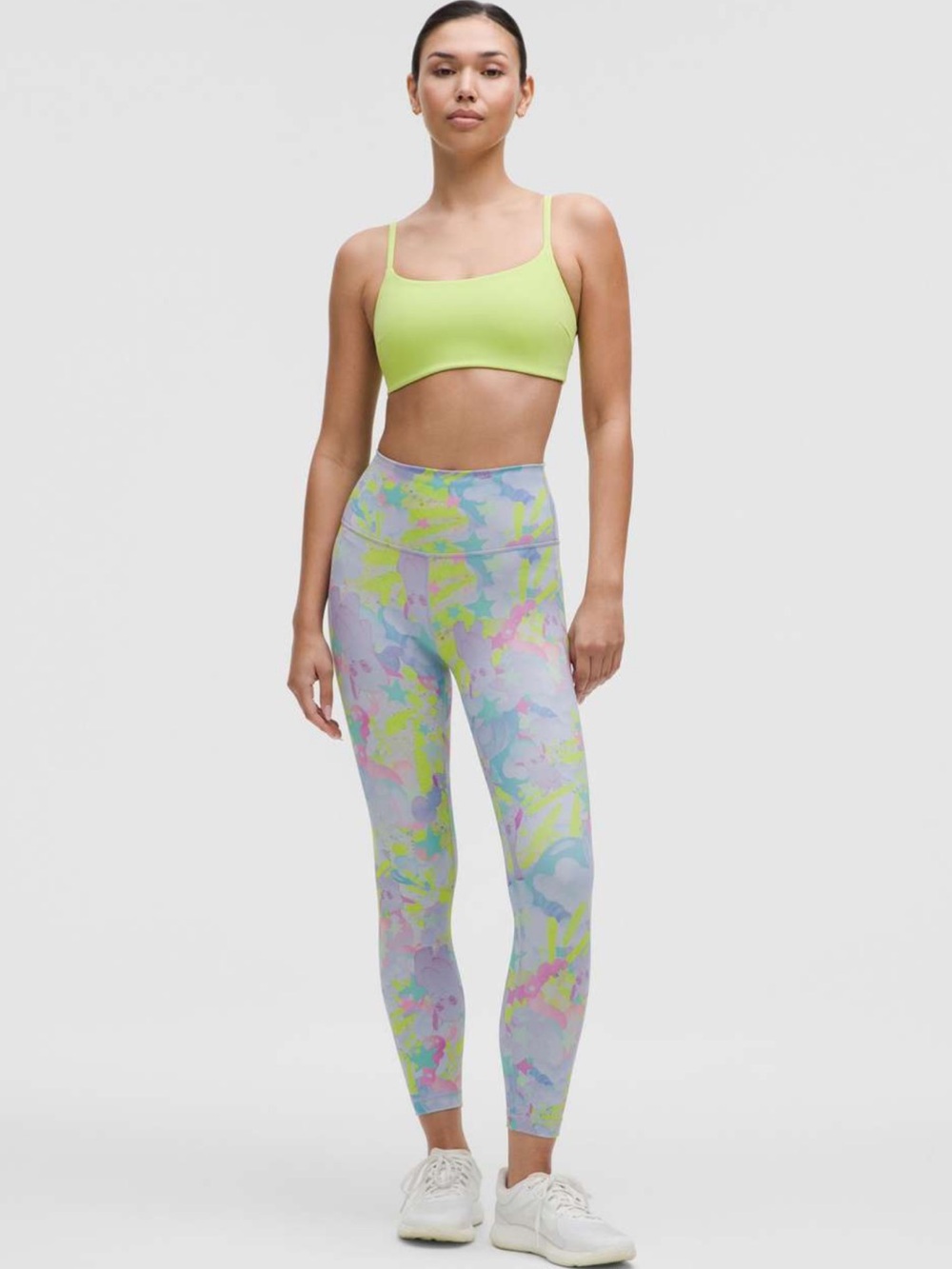 Lululemon neon green sour grape wunder train strappy racer bra - Picture 8 of 8